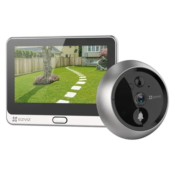 عين سحرية بكاميرا وشاشة 4.3 بوصة لاسلكية - فضي EZVIZ DP2C Silver