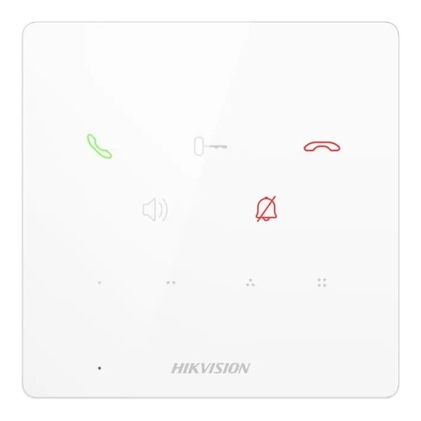 وحدة داخلية صوتية IP بأزرار لمس - أبيض DS-KH6000-E1/White