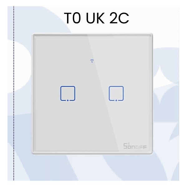 مفتاح ذكي SONOFF TX T0 تاتش 2 خط واي فاي (UK) SONOFF T0 UK 2C
