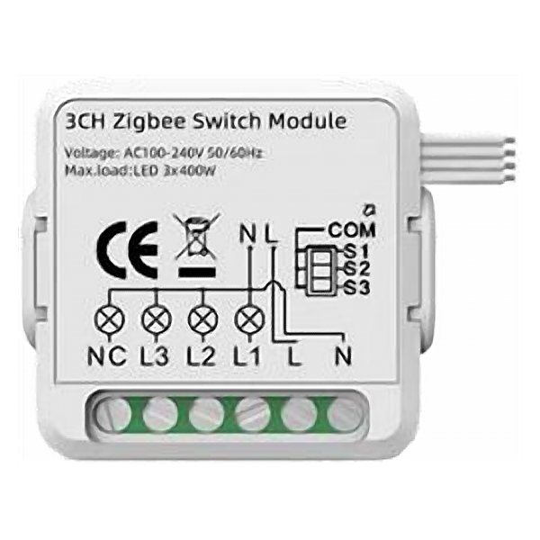 موديول مفتاح ذكي مخفي 3 خط Zigbee WHD09-Z-3CH