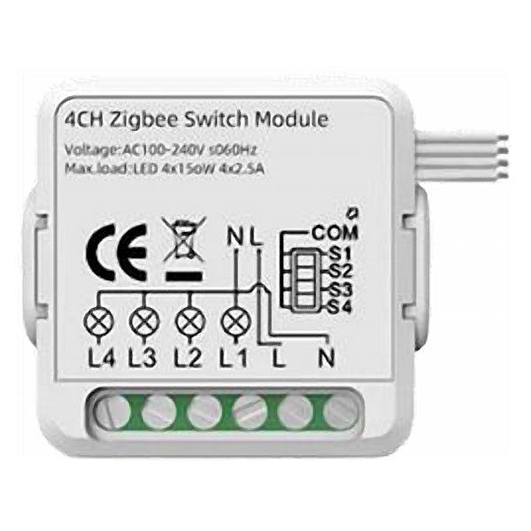 موديول مفتاح ذكي مخفي 4 خط Zigbee