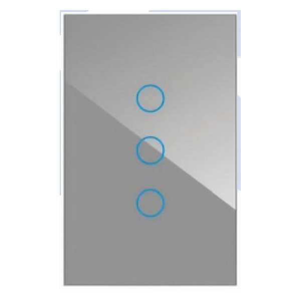 مفتاح ذكي زجاج تاتش 3 خط Zigbee (أبيض / أسود / رمادي) QQZBLN-103-W/QQZBLN-103-B/QQZBLN-103-G
